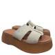 3000010502 Γυναικείο τσόκαρο flatform τρίπατο nabuk leather πούρο