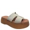 3000010502 Γυναικείο τσόκαρο flatform τρίπατο nabuk leather πούρο