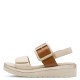 3000011101 Γυναικείο πέδιλο flatform tamaris comfort  δέρμα μπέζ/ταμπά
