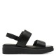 3000011102 Γυναικείο πέδιλο flatform tamaris comfort  δέρμα μαύρο