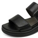 3000011102 Γυναικείο πέδιλο flatform tamaris comfort  δέρμα μαύρο