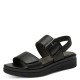 3000011102 Γυναικείο πέδιλο flatform tamaris comfort  δέρμα μαύρο