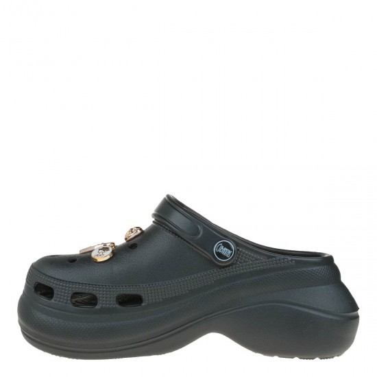 3000011801 Γυναικεία παντόφλα flatform cubanitas καουτσούκ μαύρο