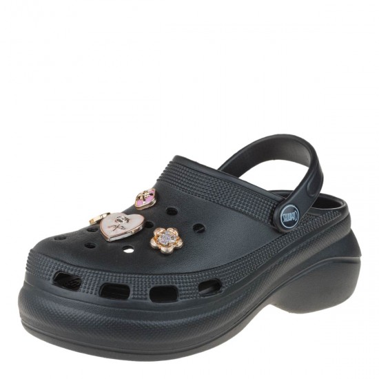 3000011801 Γυναικεία παντόφλα flatform cubanitas καουτσούκ μαύρο