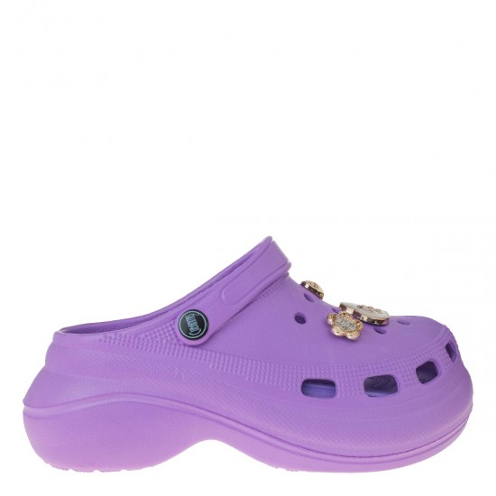 3000011802 Γυναικεία παντόφλα flatform cubanitas καουτσούκ μώβ