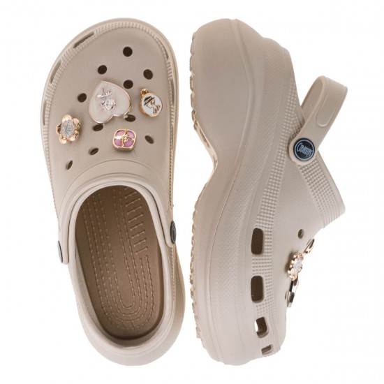 3000011805 Γυναικεία παντόφλα flatform cubanitas καουτσούκ μπέζ