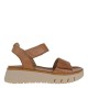 3000012802 Γυναικείο σανδάλι δίπατο flatform πέδιλο tamaris comfort δέρμα ταμπά