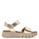 3000012803 Γυναικείο σανδάλι δίπατο flatform πέδιλο tamaris comfort δέρμα πλατίνα