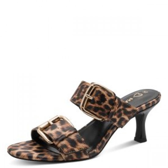 3000012901 Γυναικείο mules μεσαίο marco tozzi leopard
