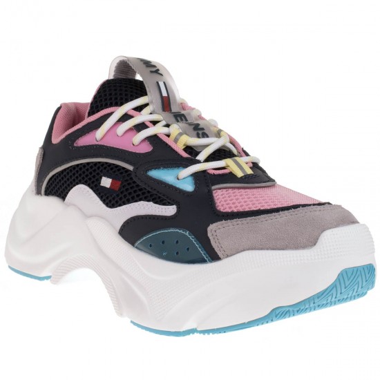 2000002401 Γυναικείο αθλητικό sneaker άνορακ μπλε/ροζ