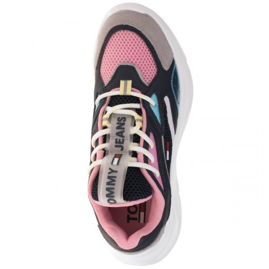 2000002401 Γυναικείο αθλητικό sneaker άνορακ μπλε/ροζ