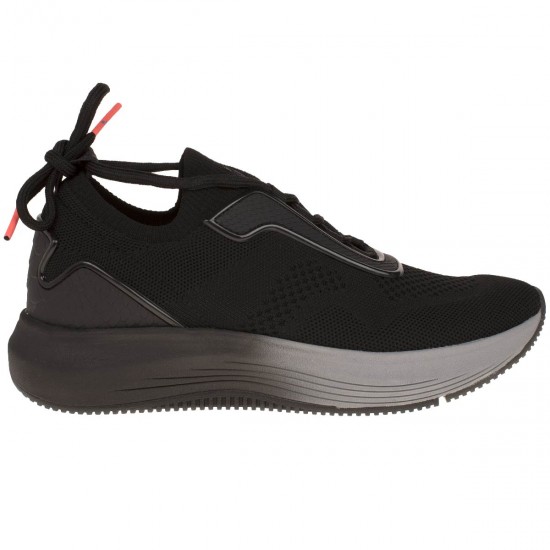 2000003102 Γυναικείο αθλητικό sneaker δετό υφασμάτινο μαύρο