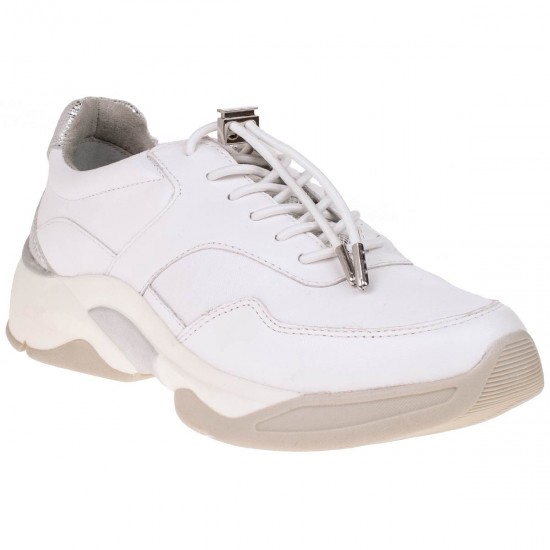 2000003401 Γυναικείο αθλητικό sneaker δερμάτινο λευκό