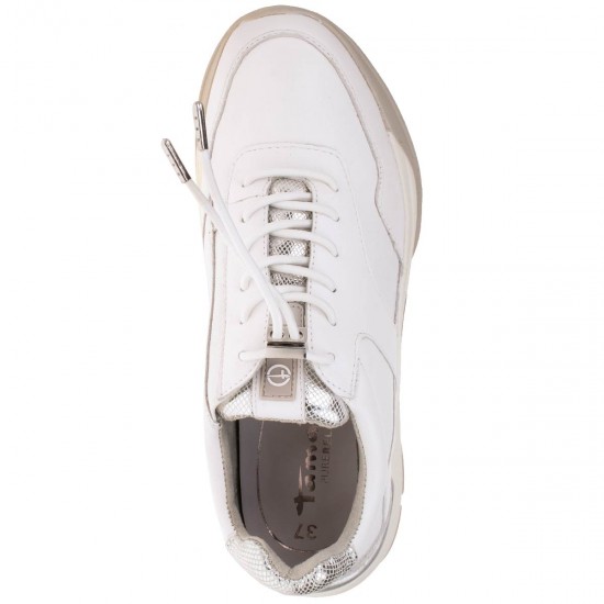 2000003401 Γυναικείο αθλητικό sneaker δερμάτινο λευκό