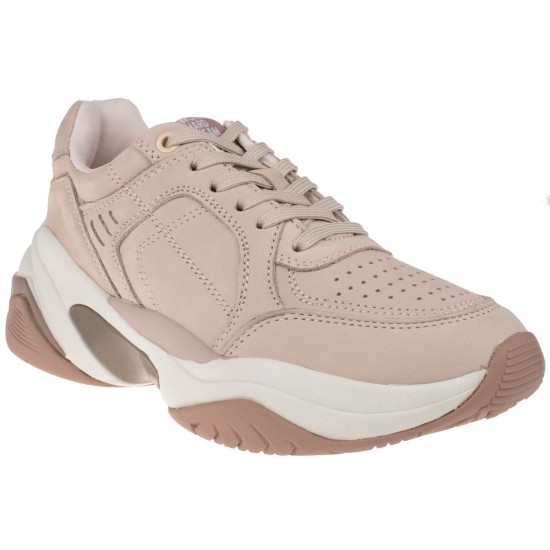 2000004002 Γυναικείο αθλητικό sneaker πλατφόρμα δέρμα ροζ