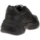 2000004003 Γυναικείο αθλητικό sneaker πλατφόρμα δέρμα μαύρο(πορτοκαλί πάτο)