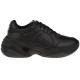 2000004003 Γυναικείο αθλητικό sneaker πλατφόρμα δέρμα μαύρο(πορτοκαλί πάτο)