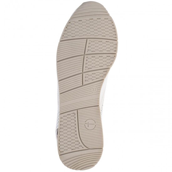 2000011701 Γυναικείο αθλητικό sneaker δέρμα(συνθ) λευκό ασημί