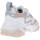 2000013301 Γυναικείο αθλητικό sneaker δετό δέρμα καστόρι λευκό