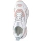 2000013301 Γυναικείο αθλητικό sneaker δετό δέρμα καστόρι λευκό