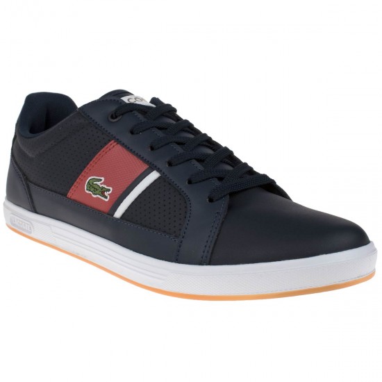 2000027101 Ανδρικό αθλητικό sneaker δετό δερμάτινο μπλε