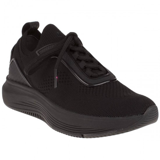 2000067201 Γυναικείο αθλητικό sneakers δετό φιλτιρέ μαύρο