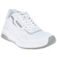 2000067401 Γυναικείο αθλητικό sneakers δετό δερμάτινο λευκό