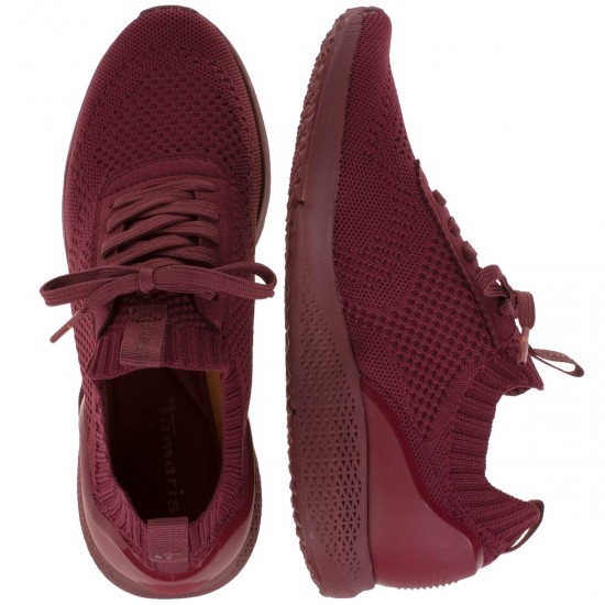 2000067802 Γυναικείο αθλητικό sneakers φιλτιρέ πλεκτό μπορντώ