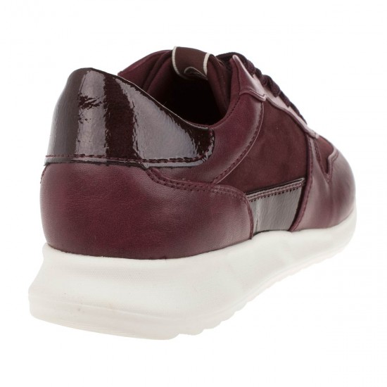 2000068002 Γυναικείο αθλητικό sneakers καστόρι με μάτ μπορντώ