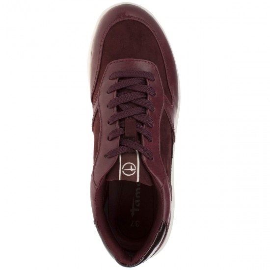 2000068002 Γυναικείο αθλητικό sneakers καστόρι με μάτ μπορντώ