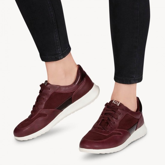 2000068002 Γυναικείο αθλητικό sneakers καστόρι με μάτ μπορντώ