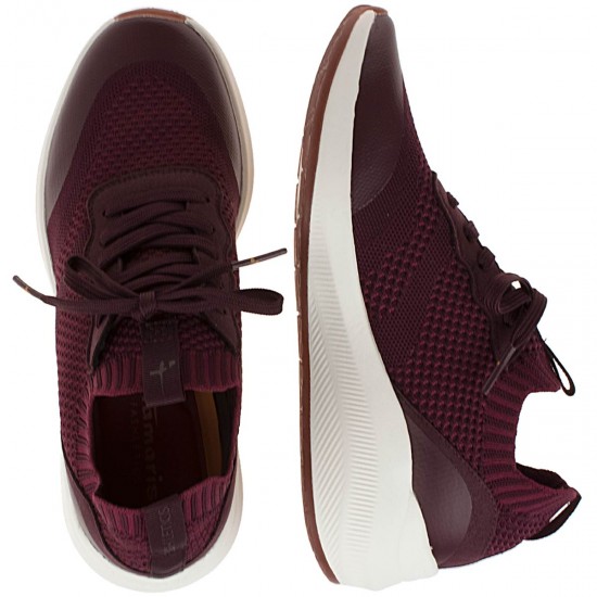 2000068302 Γυναικείο αθλητικό sneakers φιλτιρέ μπορντώ