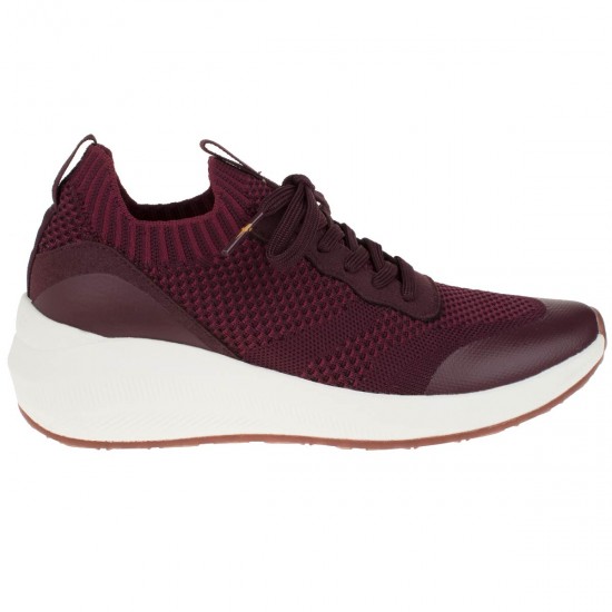 2000068302 Γυναικείο αθλητικό sneakers φιλτιρέ μπορντώ