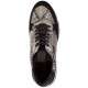 2000068601 Γυναικείο αθλητικό sneakers δερμάτινο δετό φίδι μέ καστόρι μαύρο