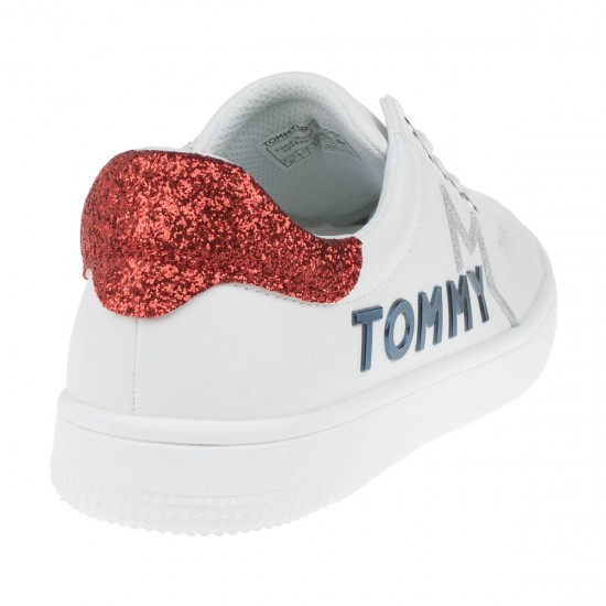 2000068901 Unisex αθλητικό sneaker δερματίνη λευκό/κόκκινο