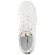 2000071701 Unisex αθλητικό δετό sneaker δερματίνη λευκό πλατίνα