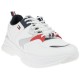 2000071901 Unisex αθλητικό δετό sneaker δερματίνη λευκό