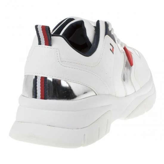 2000071901 Unisex αθλητικό δετό sneaker δερματίνη λευκό