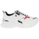 2000071901 Unisex αθλητικό δετό sneaker δερματίνη λευκό