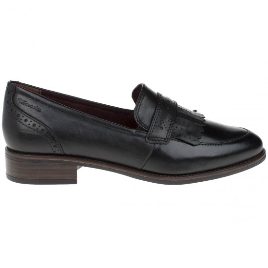 2000072901 Γυναικείο Loafers mocassins χωστό μαύρο