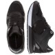 2000083101 Γυναικείο sneaker αθλητικό δετό δερματίνη μαύρο
