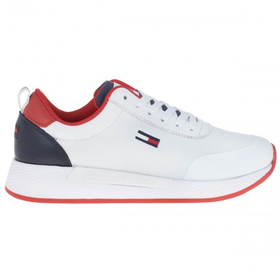 2000083302 Γυναικείο sneaker αθλητικό δετό ύφασμα λευκό