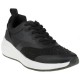 2000084501 Γυναικείο αθλητικό sneakers δετό υφασμα μαύρο