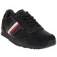 2000093201 Ανδρικό αθλητικό sneakers δετό δερμάτινο μαύρο