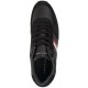 2000093201 Ανδρικό αθλητικό sneakers δετό δερμάτινο μαύρο