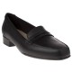 2000096701 Γυναικείο loafers χωστό δερμάτινο μαύρο