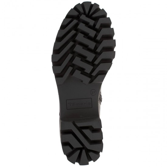 2000103501Γυναικείο μποτάκι αρβυλάκι bike δίπατο δετό δερματίνη μαύρο