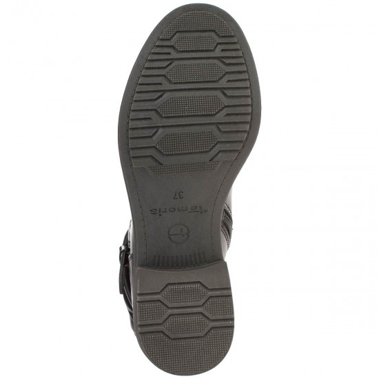 2000103801 Γυναικείο μποτάκι bike χαμηλό δερματίνη μαύρο