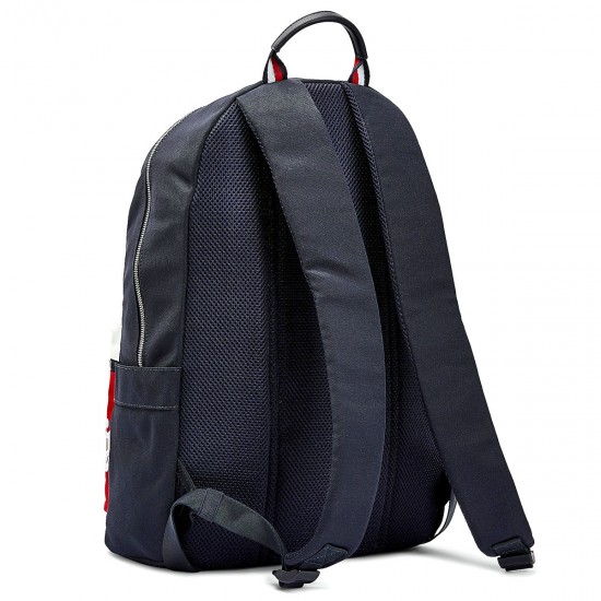 2000111101 Ανδρική τσάντα πλάτης backpack μπλέ κόκκινο λεύκο