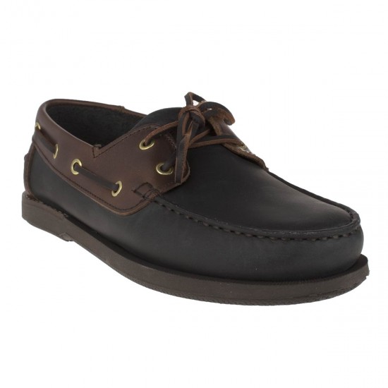 2000134201 Ανδρικό loafers ιστιοπλοϊκό δερμάτινο μπλε/καφέ